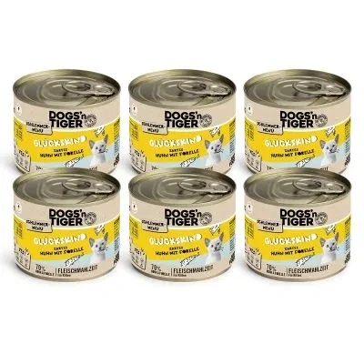 Abbildung von Junior, Kitten, Nassfutter, Katzenfutter, Getreidefrei, Glückskind, Huhn &amp; Forelle, 6x 200g 6x200g