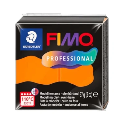 Abbildung von STAEDTLER FIMO professional 8040 ofenhärtende Modelliermasse, speziell für Profis und Künstler, Einzelprodukt orange, 4