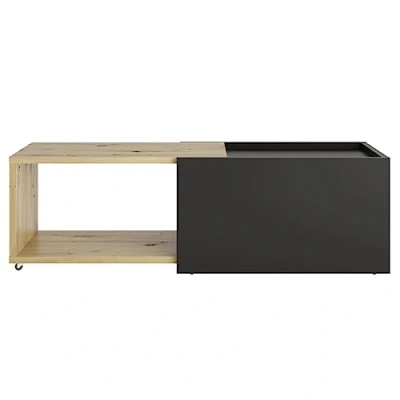 Abbildung von FMD Möbel Slide 1 Couchtisch, Holzwerkstoff, Artisan Oak/schwarz perl, rechteckig