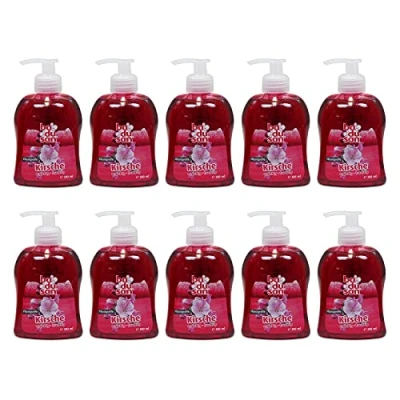 Abbildung von 10er Pack badusan Flüssigseife Kirsche 10 x 300 ml langanhaltende Frische Seife Handseife flüssige Seifenspender