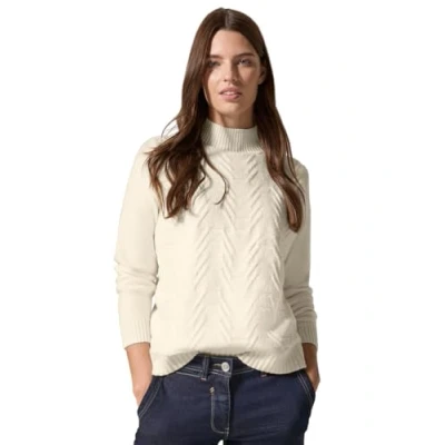 Abbildung von Cecil Gestreifter Strickpullover, Damen, Größe: XL, Beige