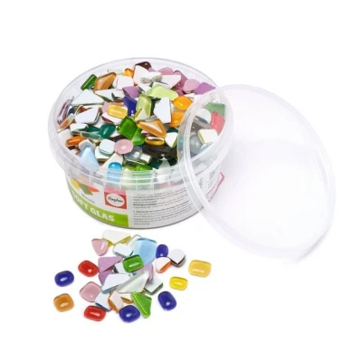 Abbildung von Rayher Dekoobjekt Soft Glas Bruchmosaik Bunter Mix (500 St), 500 g
