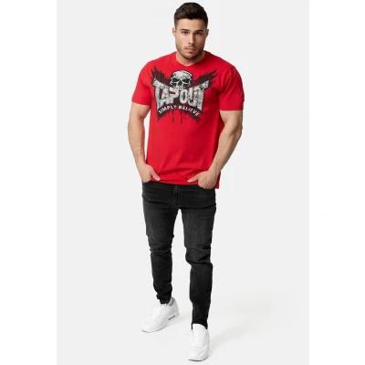 Abbildung von Tapout Normale Passform Creston Tshirt print, Herren, Größe: Medium, Red black silver