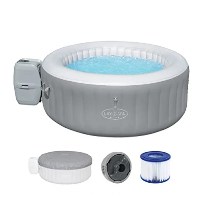Abbildung von Bestway LAY Z SPA St. Lucia AirJet™ Whirlpool, 170 x 66 cm, 2 3 Personen, rund, Silbergrau