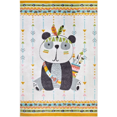 Abbildung von HANSE Home Kinderteppich &quot;Adventures Panda&quot;, rechteckig, Spielteppich, weich, Kinderzimmer, Kurzflor, Spielunterlage, Teppich