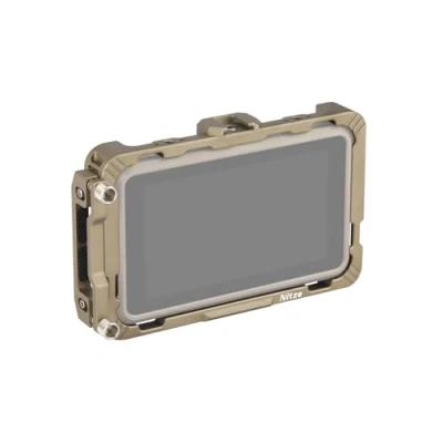 Abbildung von Nitze Käfig Cage für Atomos Ninja/Ninja Ultra/Ninja V/Ninja V Plus/Shinobi/ZATO Connect Monitor mit HDMI Kabelklemme, integriertem Cold Shoe und NATO Schiene JT A05A