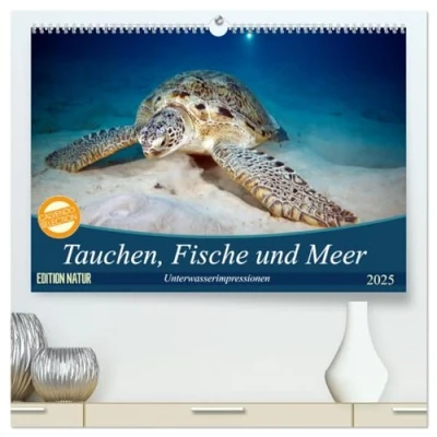 Abbildung von Tauchen, Fische und Meer (hochwertiger Premium Wandkalender 2025 DIN A2 quer), Kunstdruck in Hochglanz