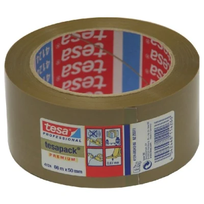 Abbildung von 6 x Tesa Klebeband tesapack Premium 4124 50mm 66m chamois