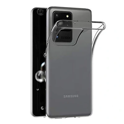 Abbildung von AICEK Hülle Compatible für Samsung Galaxy S20 Ultra Transparent Silikon Schutzhülle Case Clear Durchsichtige TPU Bumper Handyhülle (6,9 Zoll)