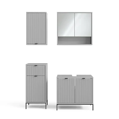Abbildung von Vicco Badmöbel Set Eliza, Grau, 4 Teile