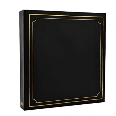 Abbildung von ARPAN Großes Einsteckalbum für 500 Fotos, 15,2 x 10,2 cm, mit goldfarbenem Stempel, gepolsterter Einband, Schwarz, 34 4 33 AL 9174
