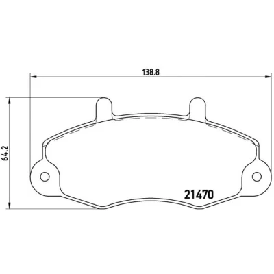 Abbildung von BREMBO P 24 032 Bremsbelagsatz exkl. Verschleißwarnkontakt ohne Zubehör FORD: Transit Mk3 Pritsche/Fahrgestell, Mk4 Pritsche/Fahrgestell