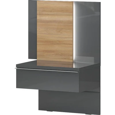 Abbildung von Places of Style Nachtkonsole &quot;Onyx&quot;, UV lackiert, mit Soft Close Funktion, LED Beleuchtung