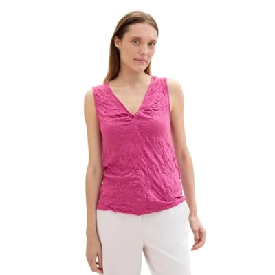 Abbildung von TOM Tailor Crinkle Top, Damen, Größe: Medium, Lush orchid