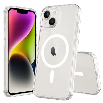 Abbildung von JT Berlin Pankow Clear Schutzhülle kompatibel mit Apple iPhone 15 Plus (Stoßabsorbierend, Wireless Charging Qi/magnetisches Aufladen kompatibel, Kratzfest, Anti Fingerabdruck) transparent