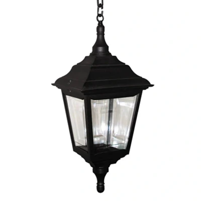 Abbildung von Elstead Lighting Kerry CHAIN Hängeleuchte 1xE27 Polymer, Polycarbonat schwarz H:51cm Ø:20,5cm IP44