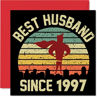 Abbildung von 27. Karte Hochzeitstag Jahrestag für Ehemann Bester Alles Gute zum Hochzeits Jubiläum Karten den Partner, 145mm Grußkarten Siebenundzwanzigster Jahrestage