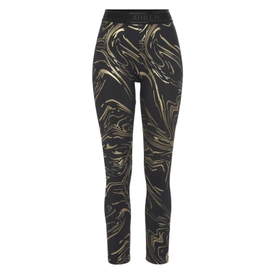 Abbildung von Lascana Active Funktions Tights, Damen, Größe: 32/34, Schwarz/gold