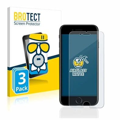 Abbildung von BROTECT Entspiegelungs Schutzglas für Apple iPhone SE 2 / 3 (3 Stück) Schutz Folie Panzerfolie Glas Matt [Extrem Kratzfest 9H, Anti Reflex]