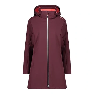 Abbildung von CMP Damenparka mit Kapuze und Reißverschluss, Burgund, XXS