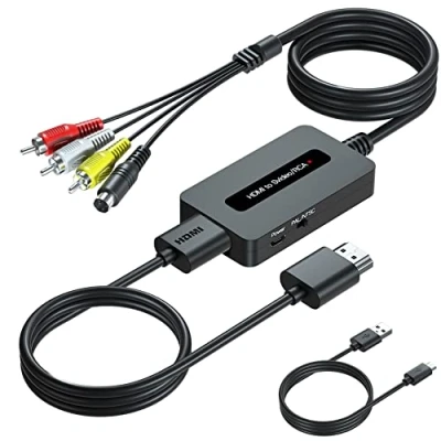Abbildung von SUNNATCH HDMI auf S Video RCA Konverter Kabel mit + Kabel, Svideo Adapter, Composite AV CVBS Konverter, zu