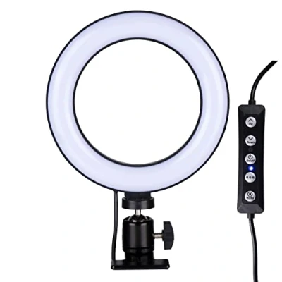 Abbildung von Grundig Ringlicht mit Clip Selfie Light RGB und Weißlicht ⌀16 cm Flexibler Hals 48 LEDs