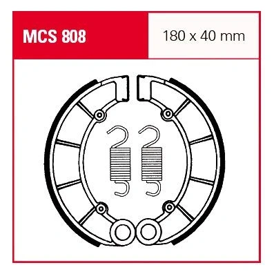 Abbildung von TRW MCS808 Bremsbacken 180