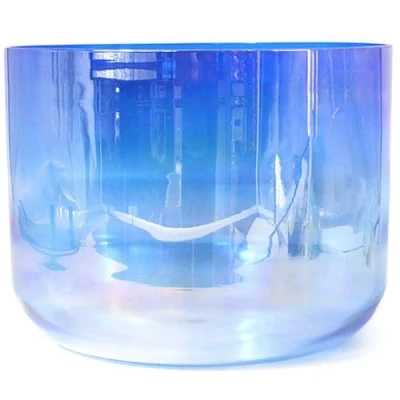 Abbildung von Klangschale, Tibetische Kristall Klangschalen, Singing Bowl für Meditation, Yoga, Chakra, Buddha Deko, Einzigartige Geschenke Frauen &amp; Männer (6inch,Blue)