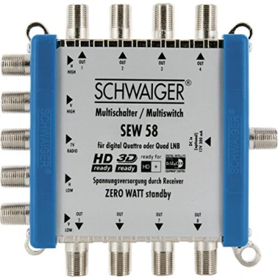 Abbildung von Schwaiger SEW58 531, 5 Eingänge, 8 Ausgänge, 950 2150 MHz, 790 F, 14V,18V