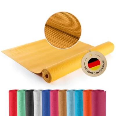 Abbildung von #DoYourYoga Yogamatte &quot;Kirana&quot; 183x61x0,4 cm Curry Fitnessmatte Pilates extra dünn