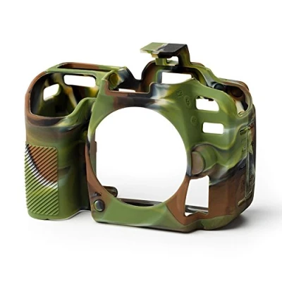 Abbildung von easyCover Silikon Kameratasche Schutz für Ihre Kamera Nikon D7500 Camouflage