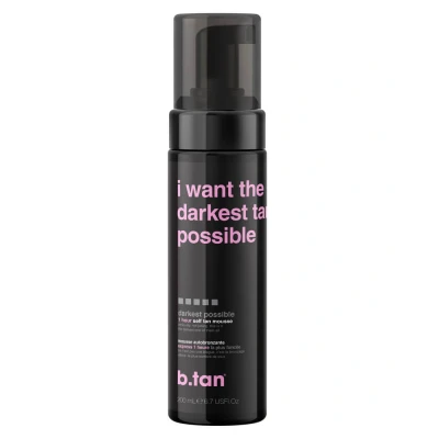 Abbildung von b.tan Ultra Dunkles Selbstbräuner I Want The Darkest Tan Possible 1 Stunde Selbstbräunungsmousse für Eine Sehr Dunkelstes Bräune, Tierversuchsfrei, Vegan, 200 ml