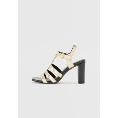 Abbildung von Marco Tozzi High Heel Sandalette, Damen, Größe: 39, Black/gold Schuhe