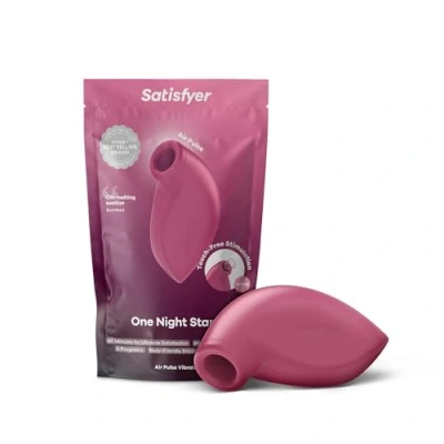 Abbildung von Auflegevibrator Satisfyer One Night Stand, Klitoris Sauger mit 4 Druckwellenprogrammen, Silikon Vibrator für Sie, Klitorisstimulator, Sexspielzeug Frauen und Paare 7,5 cm