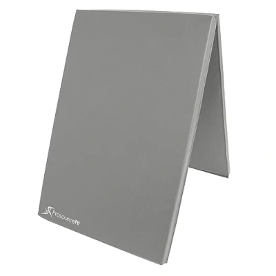 Abbildung von ProsourceFit Bi Fold Folding Thick Exercise Mat 6’x2’ with Carrying Handles for MMA, Gymnastics Core Workouts, Grey