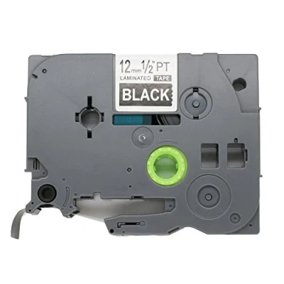 Abbildung von BROVACS Etikettenband, kompatibel mit Brother P Touch TZ 335 TZe 12 mm OPA1133E, Weiß auf Schwarz, 1 Packung