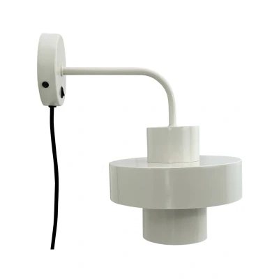 Abbildung von Dyberg Larsen Wandlampe Stoke, kittweiß, Ø 20 cm, Metall