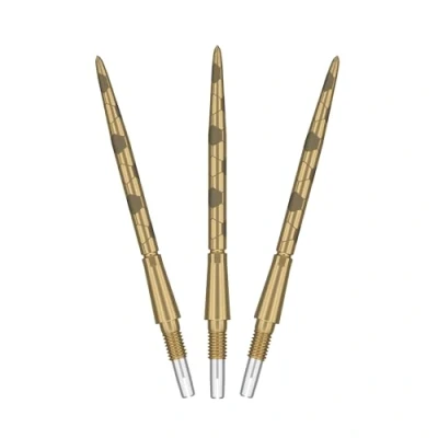 Abbildung von Target Darts Swiss Point Storm Steel Dart Points, Onyx (3er Pack Spitzen) 35 MM Gold Dartspitzen, Ersatzspitzen, Zubehör für Profi