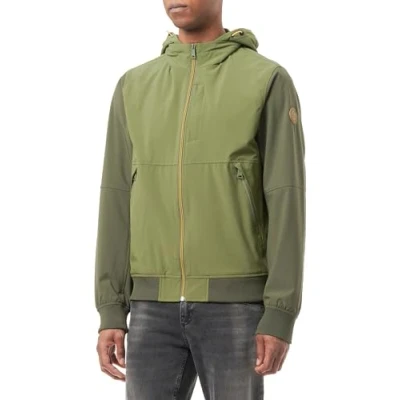 Abbildung von Scotch &amp; Soda Herren Hooded Colourblock Jacket Kapuzenjacke, Army, XL