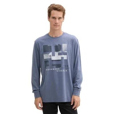 Abbildung von TOM TAILOR Herren Longsleeve mit Print, 11281 Dove Grey, XXL