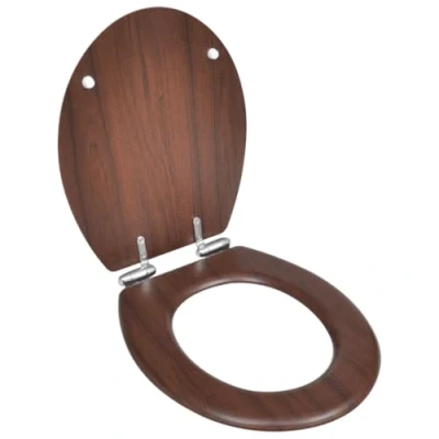 Abbildung von vidaXL Toilettensitz MDF Absenkautomatik Deckel WC Sitz Toilettendeckel Braun