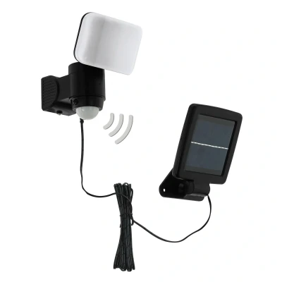 Abbildung von Eglo 98195 LED Wandleuchte CASABAS schwarz weiß L:11,5cm H:15,5cm T:13cm Sensor IP44
