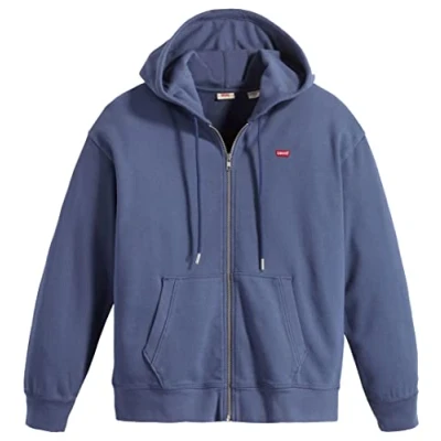 Abbildung von Levi&#039;s Damen Standard Zip Sweatshirt Hoodie Kapuzenpullover, Crown Blue, XXS
