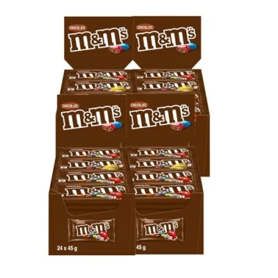 Abbildung von M&amp;Ms Chocolate 4x 24x 45g Schokolinsen Schokolade