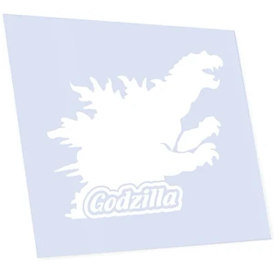 Abbildung von INDIGOS UG Aufkleber Autoaufkleber JDM Die Cut Godzilla Ungeheuer Seemonster 110x90mm weiß Heckscheibe Heckscheibenaufkleber Sticker Tuning Boot Auto Laptop LKW