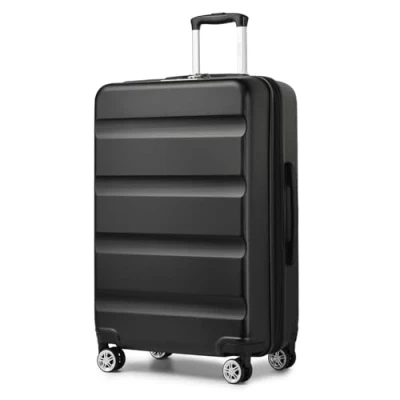 Abbildung von KONO Koffer Trolley Groß Erweiterbares Hartschalengepäck Leichte XL mit TSA Schloss und 4 Doppelspinnrollen ideal für Reisen Business 75x47.5x29.5cm, Schwarz