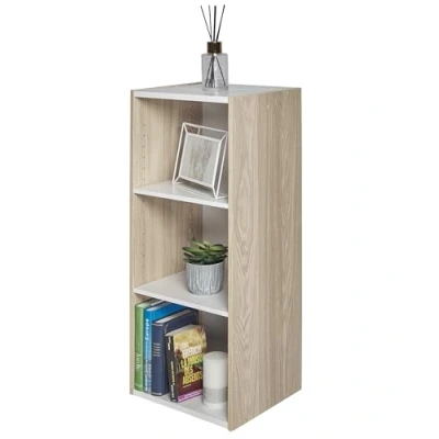 Abbildung von Iris Ohyama Platzsparendes Regal, Extra Breit, 3 Ebenen, Hellbraun, Verstellbar, Modular, Für Wohnzimmer, Homeoffice, Schlafzimmer, Organisation, Bücher, CD, Dekor, Einfache Montage, UB 9035