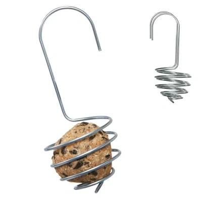 Abbildung von bellissa Vogelfutterspender Meisenknödel Halter Zinkstahl 2er Set Hochwertiger Futterspender spiralförmig zum Aufhängen für Futterknödel Futterstation Vogelfutter Meisen &amp; andere Vögel