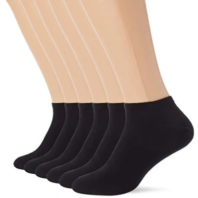 Abbildung von Dim Socken Kurze Klassische Atmungsaktive Baumwollsocken Herren x6, Black, 43 46