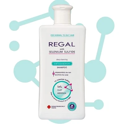 Abbildung von REGAL Anti Schuppen Shampoo für normales und fettiges Haar Ton Menthol Beseitigt überschüssiges Sebum Gesünderes, gepflegtes hydratisiertes 200 ML